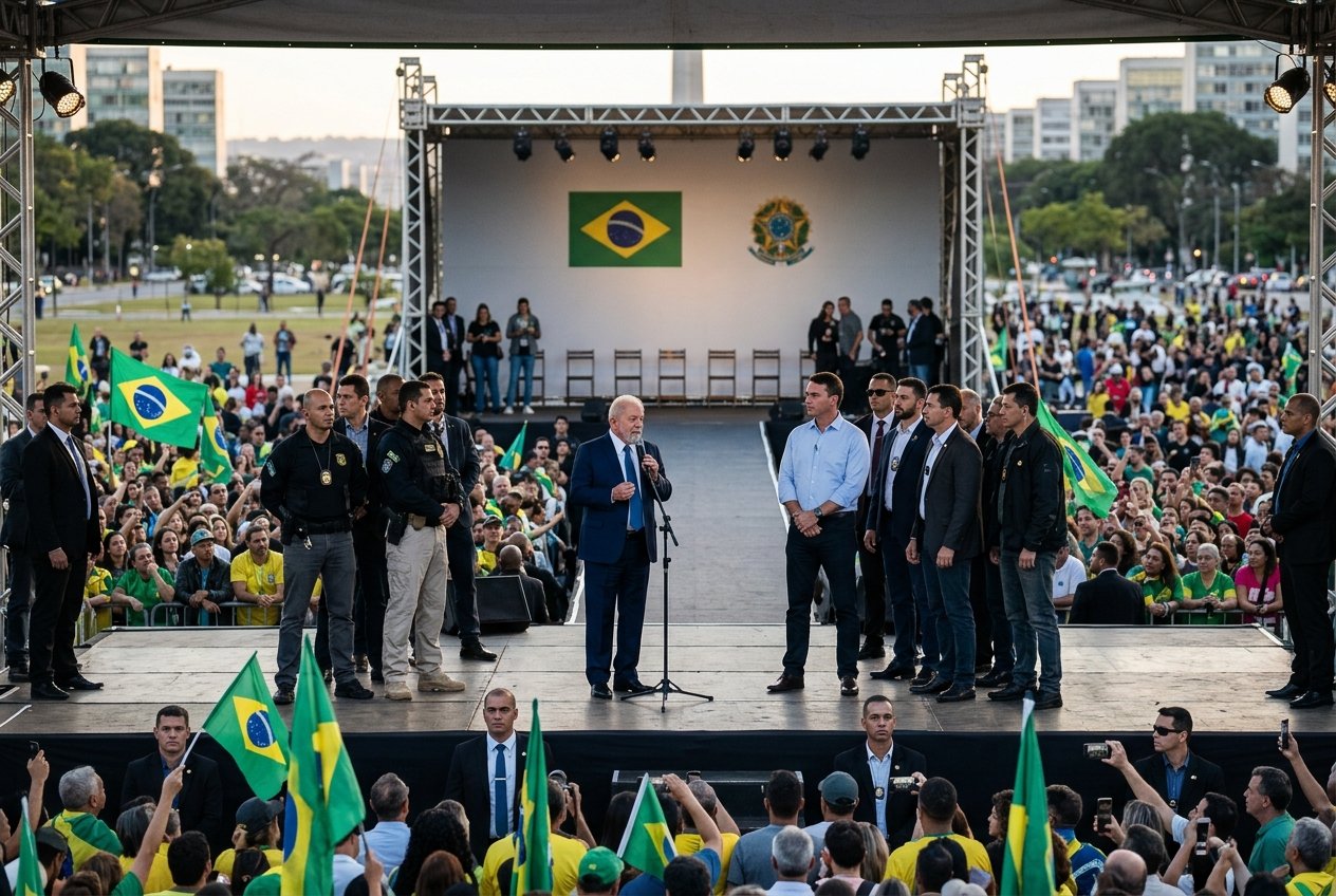 Lula e Flávio Iniciam Campanha com Discursos Calculados e Temas Sensíveis em Segundo Plano