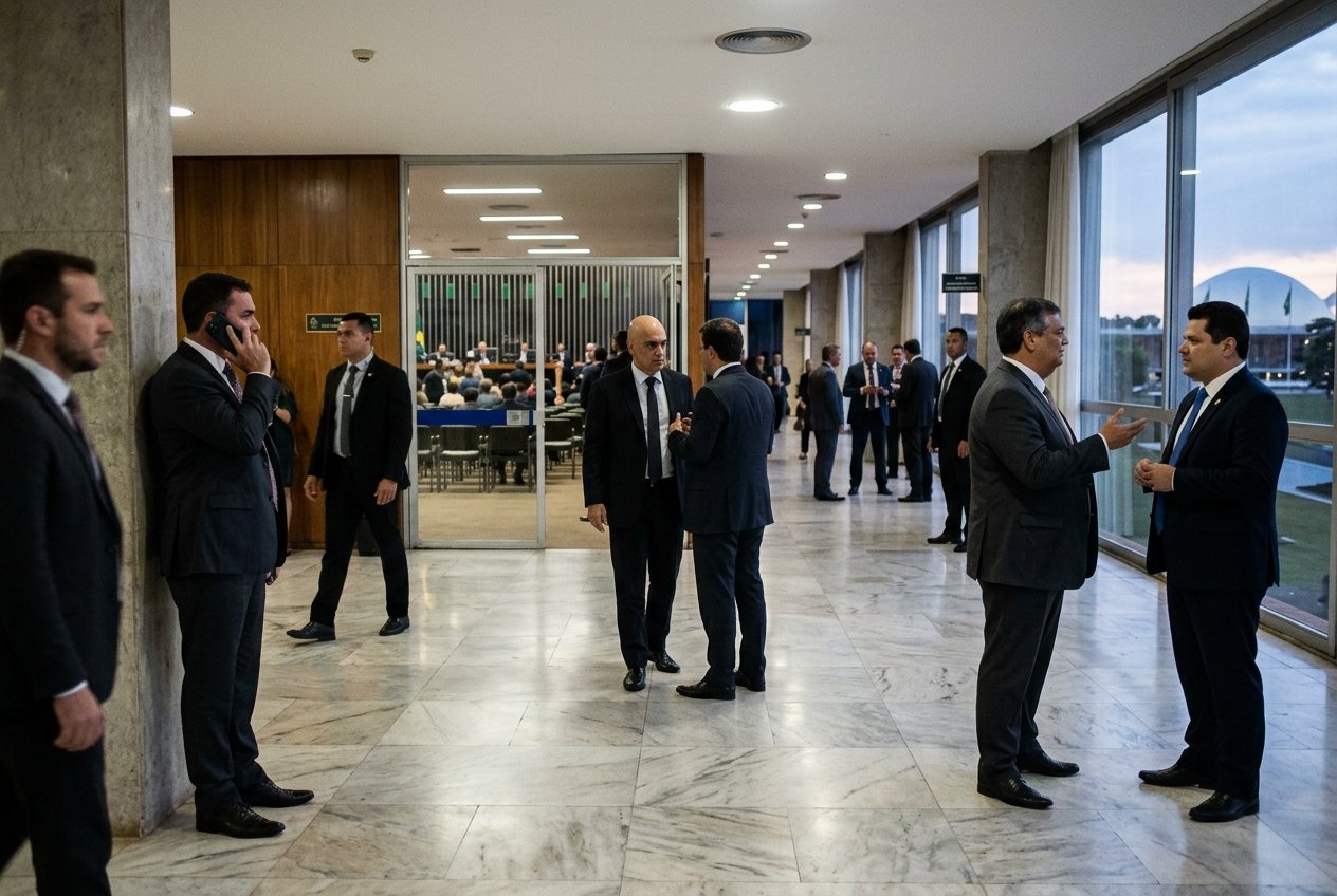 Flávio Bolsonaro Acusa Moraes, Alcolumbre e Dino de Articulação Contra Candidatura